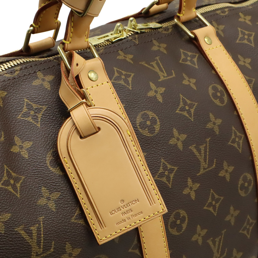 LOUIS VUITTON Authentic Brown Monogram Keepall 55 Boston Bag - Picture 10 of 10